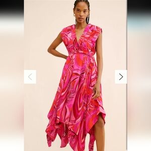 FARM Rio Summer V-Neck Midi Dress